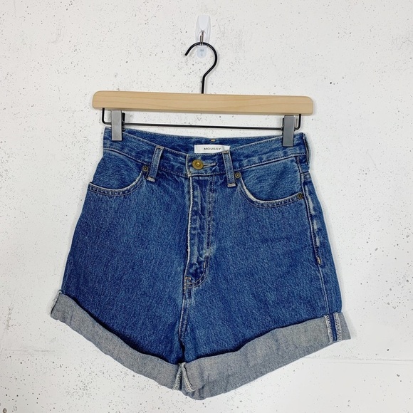 Moussy Pants - Moussy Rolled Cuff Denim Jean Shorts Size Small